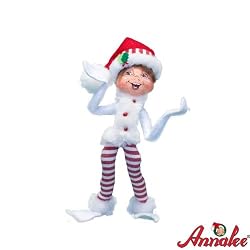 9" White Shimmermint Elf By Annalee