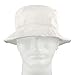 Men Women Unisex Cotton Bucket Hat 100% Cotton Packable for Travel Fishing Hunting Summer Camp (S/M, White)