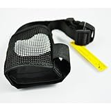 uxcell&reg; Black Nylon Mesh Pet Dog Anti Bites Bark Soft Muzzle XS