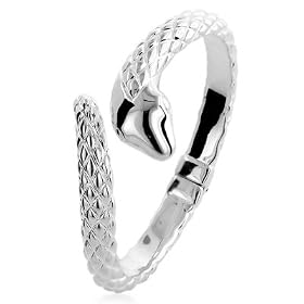 Amazon.com: Sterling Silver Artform Snake Bangle: Jewelry & Watches : snake bangle bangle silver amazon