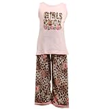 Little Girl Sleepwear GIRLS ROCK PAJAMAS Leopard Set LAURA DARE PJ's Girls 2T-6X
