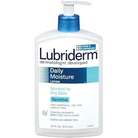 Lubriderm Sensitive Skin Therapy Moisturizing Lotion for Dry Skin, 16-Ounce Pump Bottles (Pack of 2)