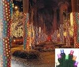 2' x 8' Purple LED Christmas Net Style Tree Trunk Wrap Lights - Brown Wire