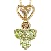 Stunning and Sophisticated 1.00 cts Round Cut Peridot Diamond Pendant 14Kt Yellow Gold