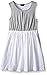 Calvin Klein Girls' Stretch Jersey Dress with Poplin Eyelet Skirt