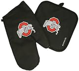 OSU Logo Ohio State Buckeyes Oven Mitt and Logo Potholder Set for Kitchen Tailgating or Barbecue OSU Logo Ohio State Buckeyes Oven Mitt and Logo Potholder Set for Kitchen Tailgating or Barbecue