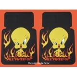 - 	 2PC Tweety All Fired Up Car Truck SUV Floor Mats New! by Plasticolor