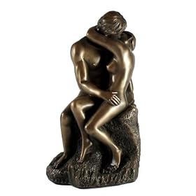Classic Styled Lovers Sculpture Entitled The Kiss Inspired by The Great Artist Auguste Rodin - A Great Christmas Gift Idea