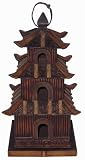 41VP3iXXh6L. SL160  Unique Housewarming Gift Idea   14 Hanging Wooden Pagoda Spirit House Japanese Garden Decoration
