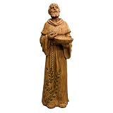 New Creative 841744 Seeds of Faith Statue with Bird Feeder, St. Francis, 8-Inches x 10-Inches x 29-Inches Tall