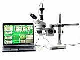 AmScope 3.5X-90X Stereo Boom Zoom Microscope 54 LED USB Camera