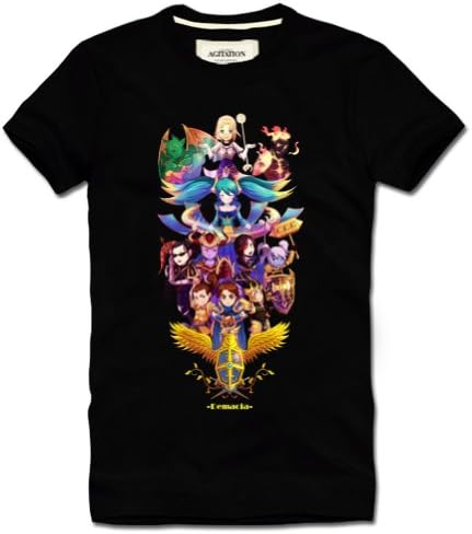 Vogue Gallery League of Legends Demacia Heroes Short Sleeve T-shirt,Black,L