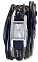 Spirit AS018 Ladies black multi-thong watch