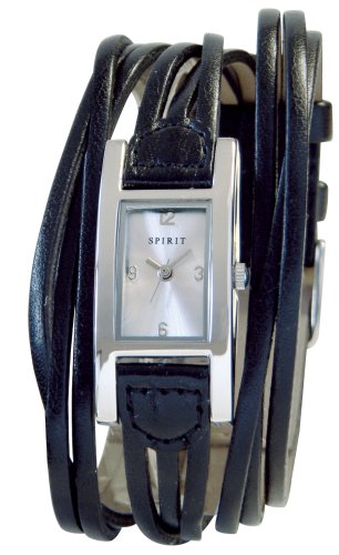 Spirit AS018 Ladies black multi-thong watch