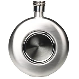 Cilio Stainless-Steel Pocket Flask with Window