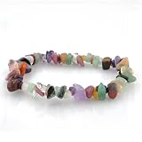 Cute Stretchy Mixed Gemstone Chip Bracelet