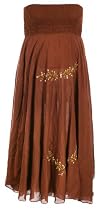 Women's Lauren Kiyomi Cotton Voile Smock Dress (Maternity) - More Colors Available, Brown