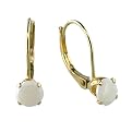 14k 5mm Round Opal Studs with Leverback