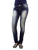 Angels Junior's One Button Super Soft Stretch Fashion Dark Wash Skinny Jeans