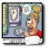 Londons Times Funny Medicine Cartoons - Biological Time Clock Ticking - Mouse Pads