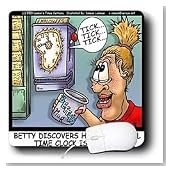 Londons Times Funny Medicine Cartoons - Biological Time Clock Ticking - Mouse Pads