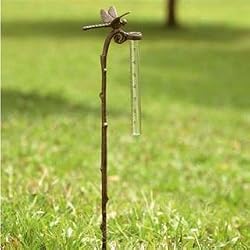 Dragonfly Rain Gauge Garden Stake
