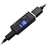 オウルテック USB電流チェッカー 急速充電ブースト機能付き 電圧・電流表示切替ボタン 充電/データリンクモード切替スイッチ MicroUSBケーブル付属 1年保証 ブラック OWL-UPC01-BK