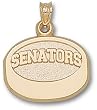 Ottawa "Senators" Puck Charm/Pendant -14K/10K, Stainless Steel or Gold Plated
