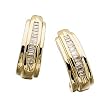 14K Yellow Gold Diamond Fashion Earrings