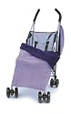 Stay-put buggy blanket - Reversible navy / lilac