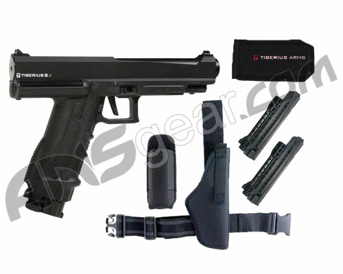 Tiberius Arms - Tiberius 81 Pistol Players Pack Paintball Gun Package - Black