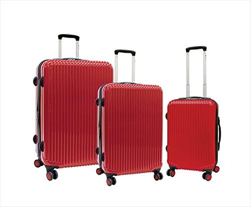 Samboro L27901-S3RED Harmony Hardside Luggage, 3 Piece Set - Red