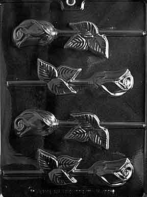 ROSE WITH LEAVES Flowers, Fruits & Vegitables Candy Mold Chocolate