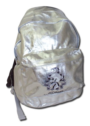 Ed Hardy Tasche Vegas Rucksack Backpack Silber