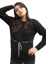 Handmade Pure Alpaca Sweater - Classic Black (Women Large Size)
