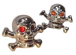 Trick Tops Skull and Bones Valve Caps pr. White