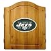 Sporting Goods : Imperial New York Jets Licensed Solid Pine Cabinet and Bristle Dartboard Set