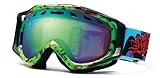SMITH Herren Skibrille Stance REG, Neon Green Horrorgami, VLT 15% Green Sol-X Mirror + Bonus Scheibe, 3001000196
