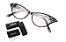 SOOLALA Womens Fashion Designer Rhinestone Cat Eye Magnifying Reading Glasses