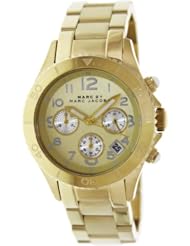 Marc by Marc Jacobs Womens MBM3188 Rock Chrono Gold Tone Bracelet Watch