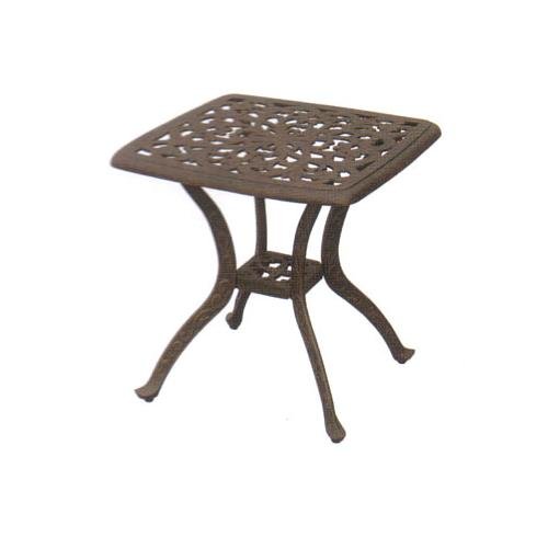 Darlee Catalina 21 Inch Square Cast Aluminum End Table