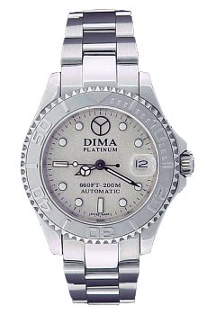 DIMA - Platinum Series Platinum Slate Dial Wrist Watch Midsize Size