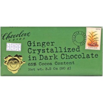 65% Dark Chocolate - with Crystallized Ginger, 12 Units 3.2 oz by Chocolove