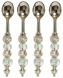 Decorative Condiment Spoon with Glass Beads Set of Four