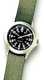 Military Style Quartz Watch Metal Case Nylon Strap