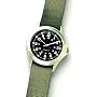 Military Style Quartz Watch Metal Case Nylon Strap