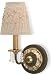 Currey and Company 5105 Aged Brass/Silver Leaf Colette Wall Sconce with Customizable ...
