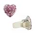 Cell Phone Charm - C22 - Antennae Jewelry - Crystal Heart ~ Rose (Pink)