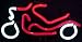 2 Color Motorcycle Neon Light Bar Sign Game Room Biker Image