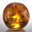 Amber 3.5" Glass Bubble Sphere